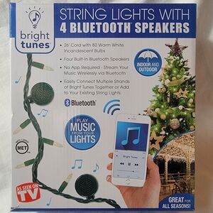 Green String Lights with Bluetooth Speakers